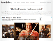 Tablet Screenshot of drumming-headphones.com